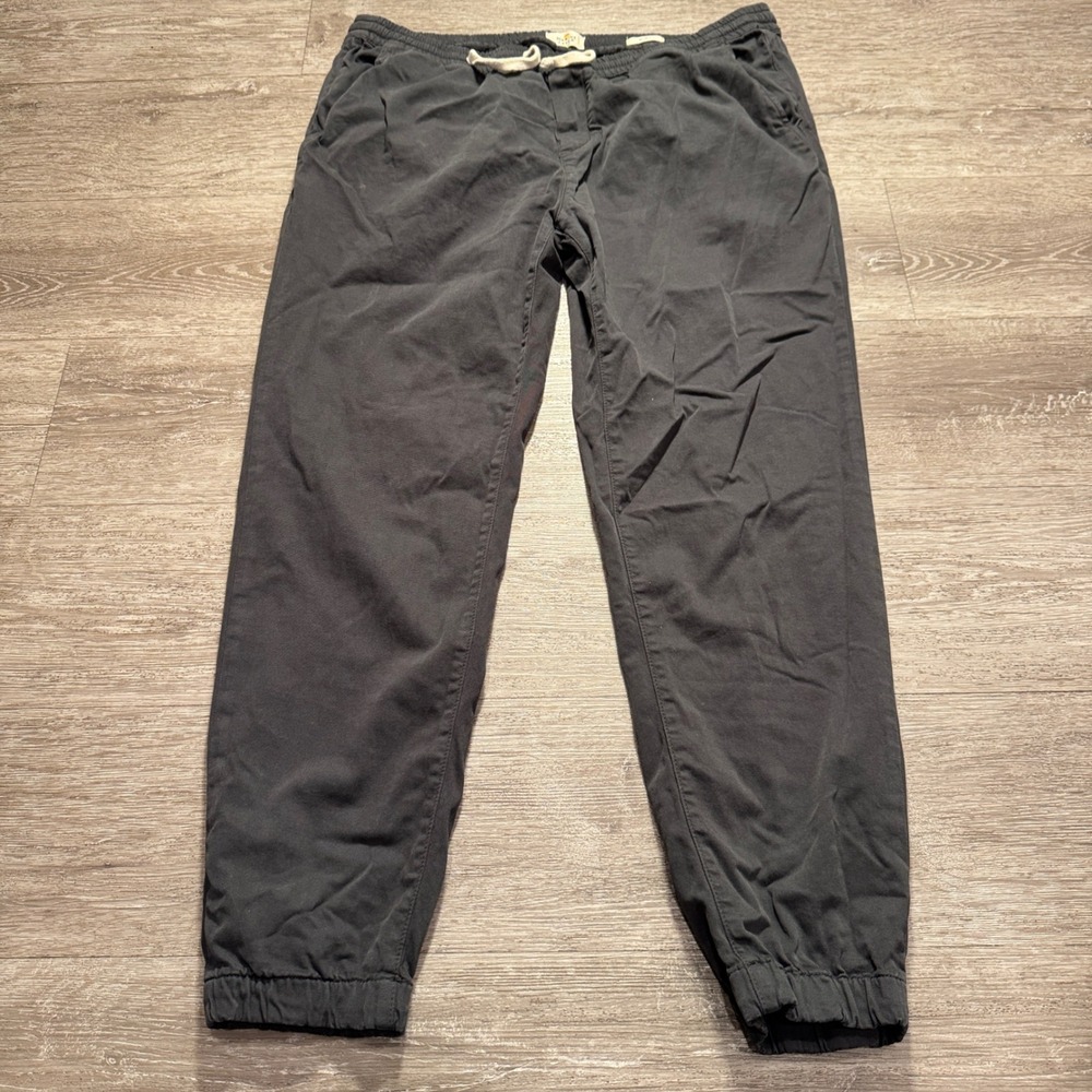 Marine Layer Saturday Jogger Pants Men XXL Black Cotton Tencel Slim Lounge 37x30